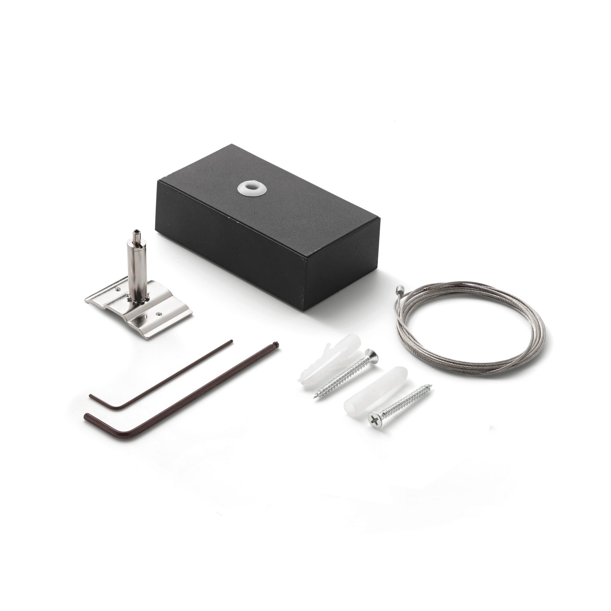 FLUO KIT SINGLE STEEL CABLE 5 MT + BK CEILING CUP